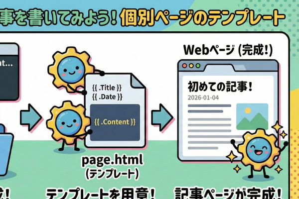 【Step 3】Hugoのベーステンプレート(baseof.html)とトップページ(index.html)の作り方