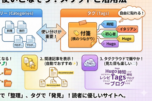【Hugo小技】カテゴリーのURLを英語、表示タイトルを日本語にする方法(_index.md)