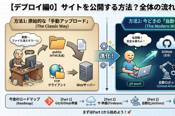【Hugoデプロイ編1】Git/GitHubの初期設定とリモートリポジトリへのプッシュ手順