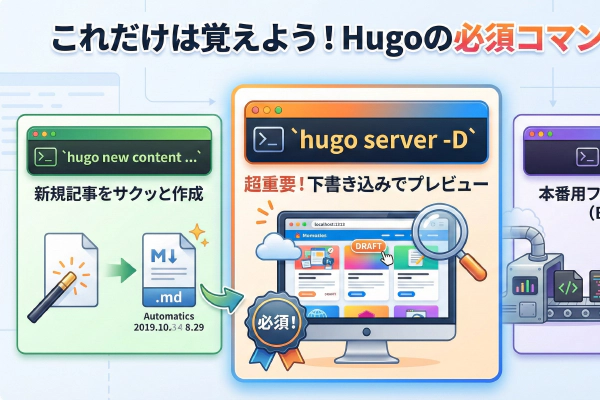 【Hugo入門】プロジェクトのフォルダ構成と役割(content, layouts, static)
