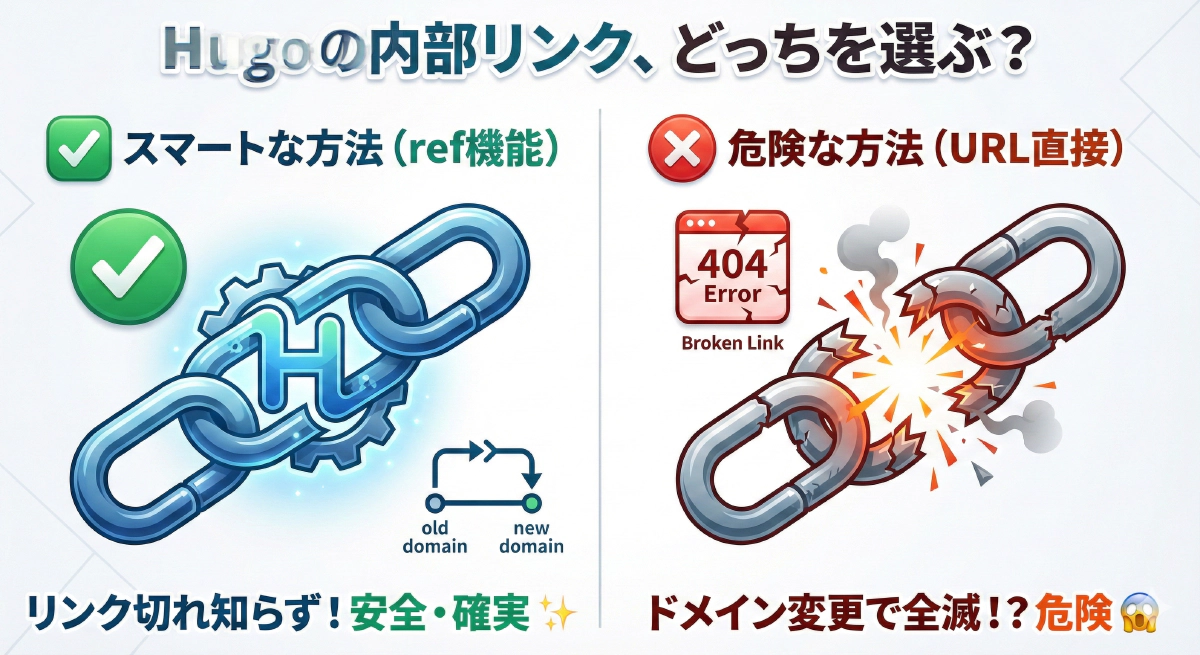 【Hugo入門】記事内に内部リンク(ref/relref)を貼る正しい方法