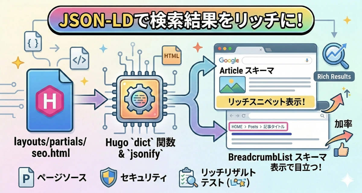 【SEO対策】JSON-LDによる構造化データ(Article, Breadcrumb)の自動出力設定